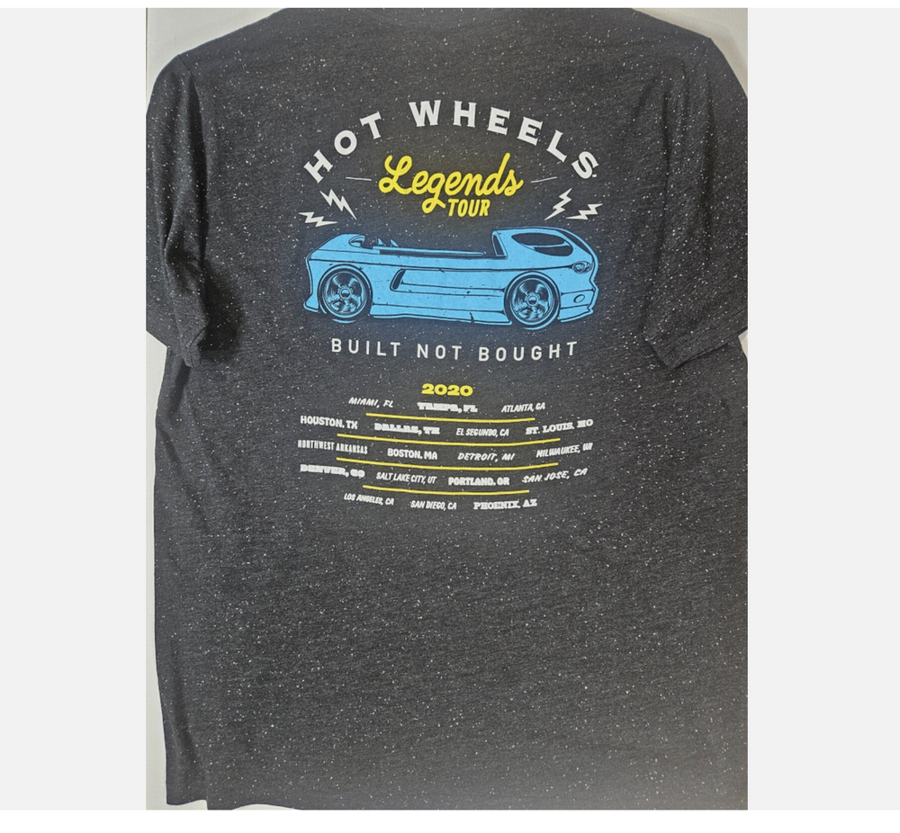 Hot Wheels Shirt Mens XL Gray Legends Tour Graphic Crewneck Cotton Tagless Logo